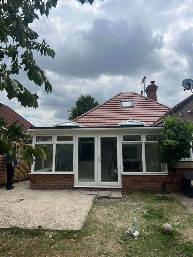 This is a photo of a hipped roof on a bungalow that has just had roof repairs carried out. Works carried out by LS Roofing Uxbridge