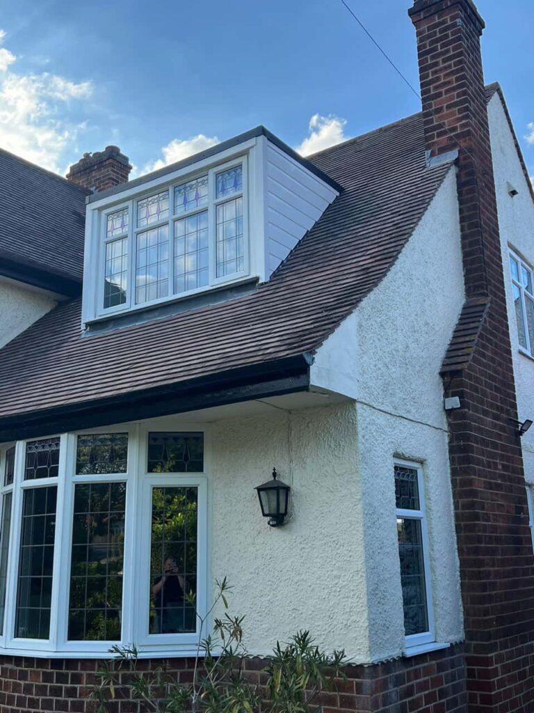 This is a photo of a dormer window which has just had some repairs carried out where the roof and the dormer meet. Works carried out by LS Roofing Uxbridge